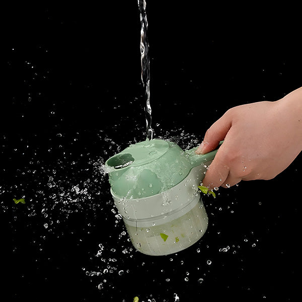 Multifunctional Electric Garlic Chopper – Slices, Pounds & Prepares Food Quickly