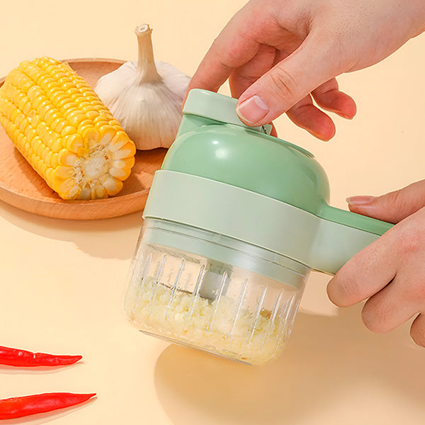 Multifunctional Electric Garlic Chopper – Slices, Pounds & Prepares Food Quickly