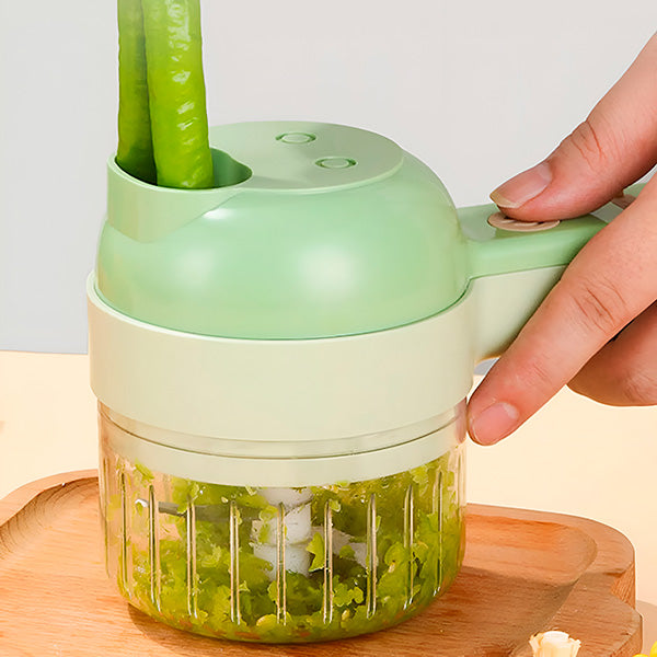 Multifunctional Electric Garlic Chopper – Slices, Pounds & Prepares Food Quickly